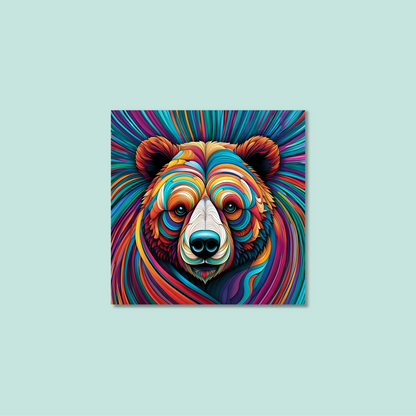 ABSTRACT BEAR **UNFRAMED ART PRINT**