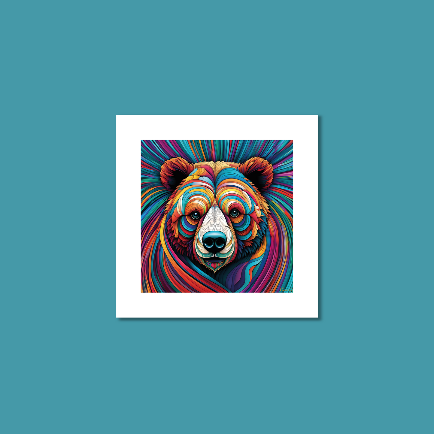 ABSTRACT BEAR **UNFRAMED ART PRINT**