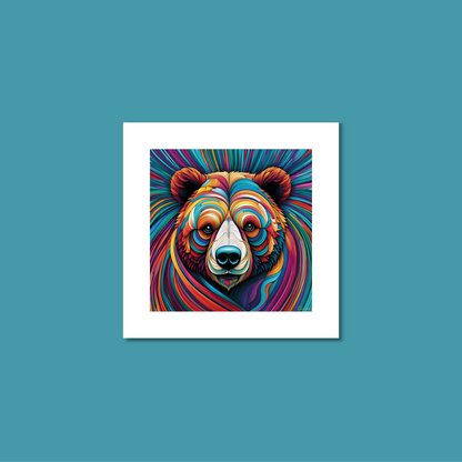 ABSTRACT BEAR **UNFRAMED ART PRINT**