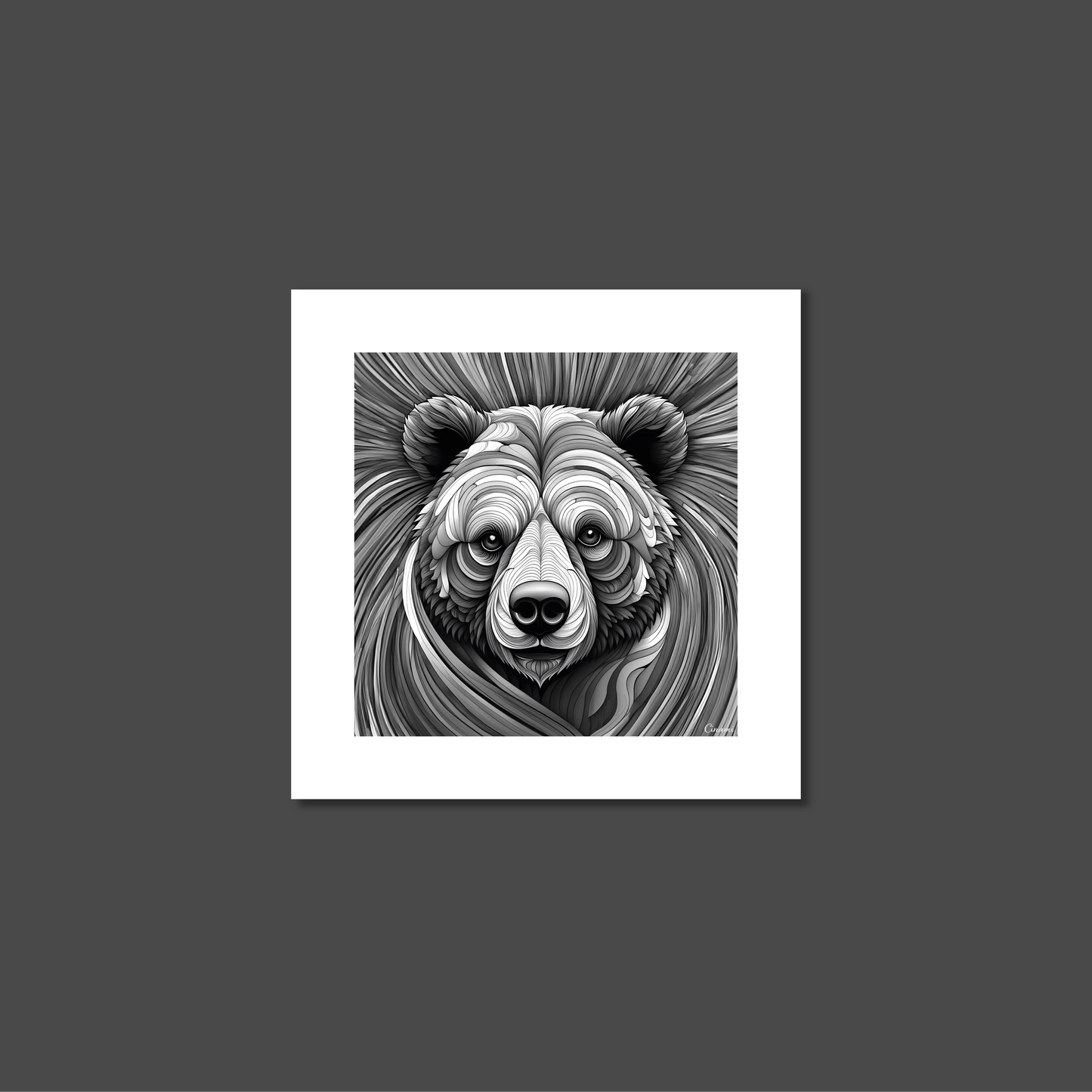 ABSTRACT BEAR **UNFRAMED ART PRINT**