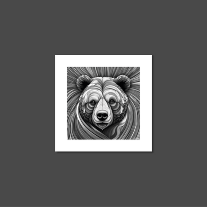 ABSTRACT BEAR **UNFRAMED ART PRINT**