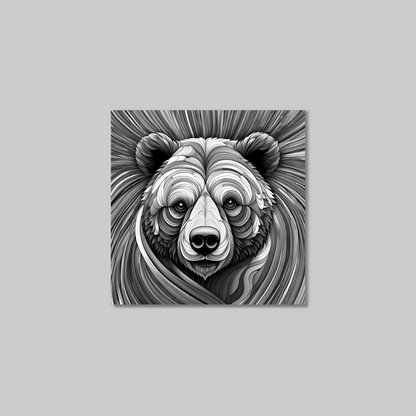 ABSTRACT BEAR **UNFRAMED ART PRINT**