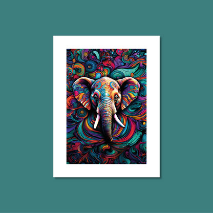 ABSTRACT ELEPHANT **UNFRAMED ART PRINT**