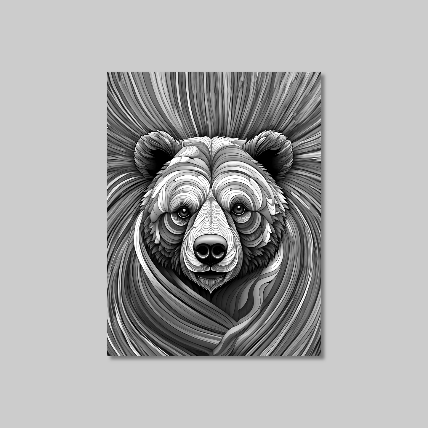 ABSTRACT BEAR **UNFRAMED ART PRINT**