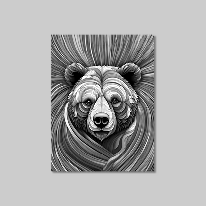 ABSTRACT BEAR **UNFRAMED ART PRINT**
