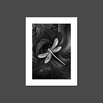 ABSTRACT DRAGONFLY **UNFRAMED ART PRINT**