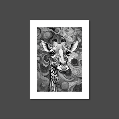ABSTRACT GIRAFFE **UNFRAMED ART PRINT**
