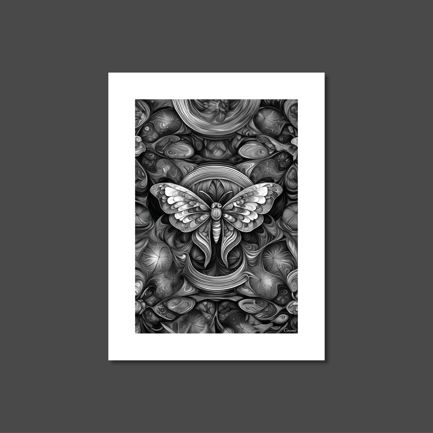 ABSTRACT MOTH **UNFRAMED ART PRINT**