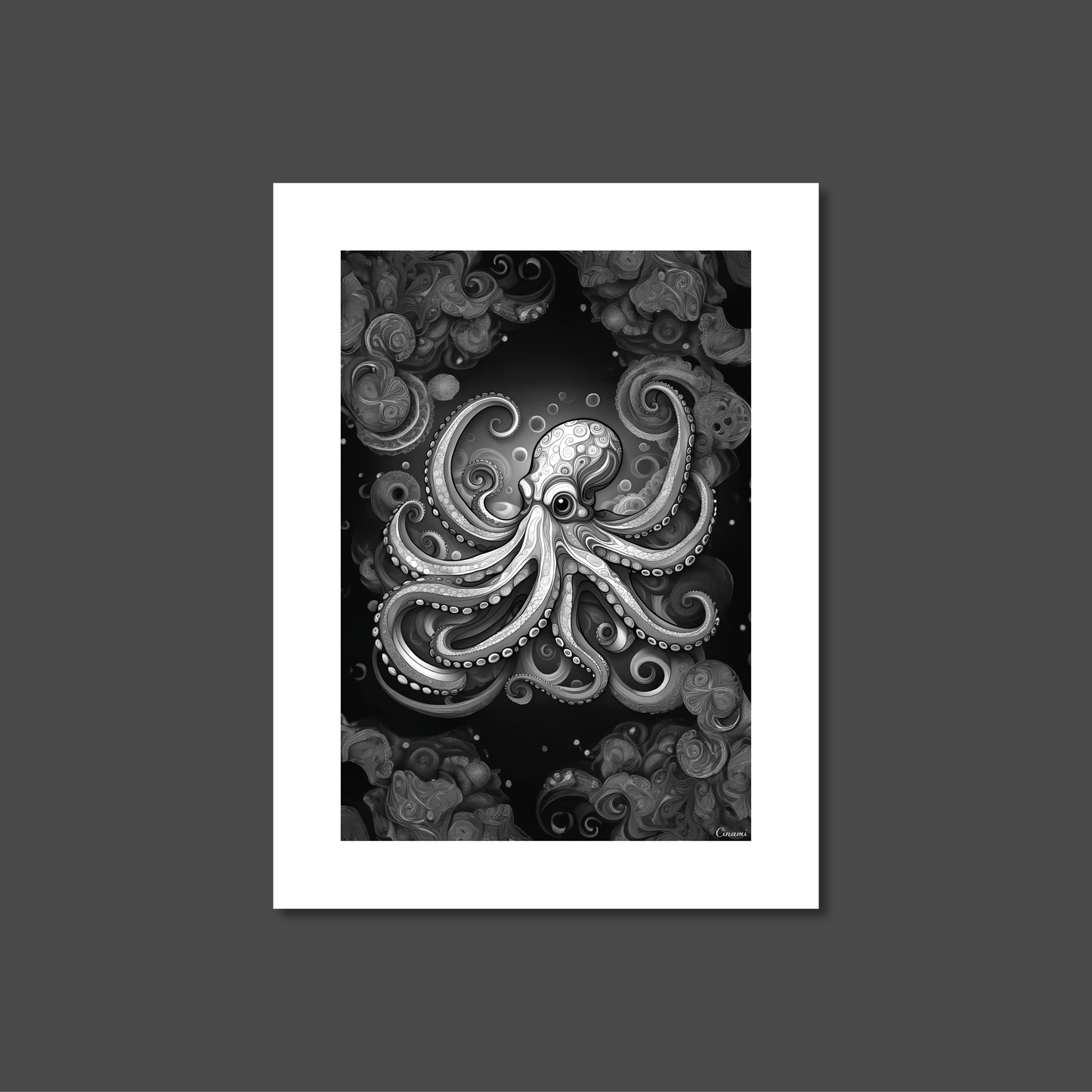 ABSTRACT OCTOPUS **UNFRAMED ART PRINT**