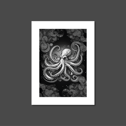 ABSTRACT OCTOPUS **UNFRAMED ART PRINT**