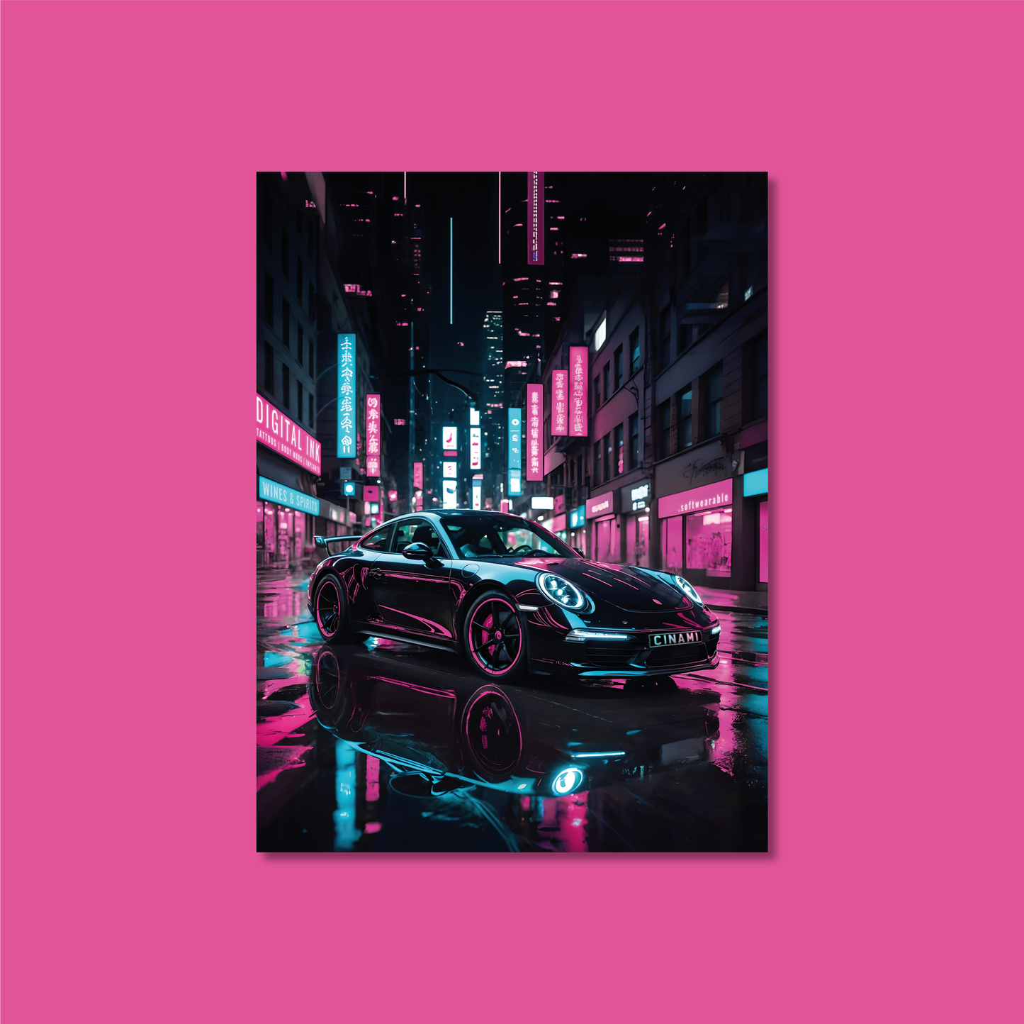 PORSCHE 911 (FRONT) **UNFRAMED POSTER**