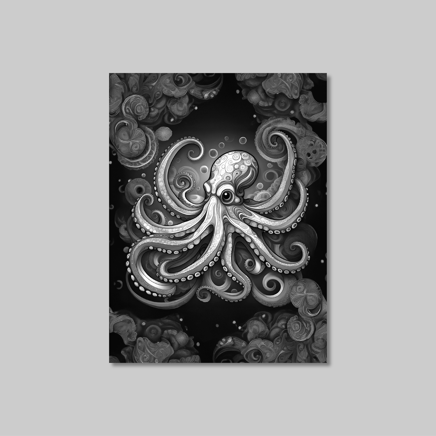 ABSTRACT OCTOPUS **UNFRAMED ART PRINT**