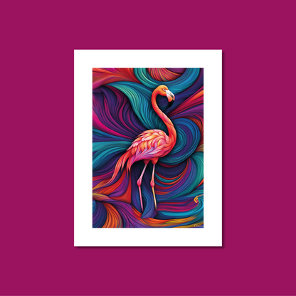 ABSTRACT FLAMINGO **UNFRAMED ART PRINT**