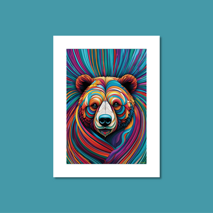 ABSTRACT BEAR **UNFRAMED ART PRINT**