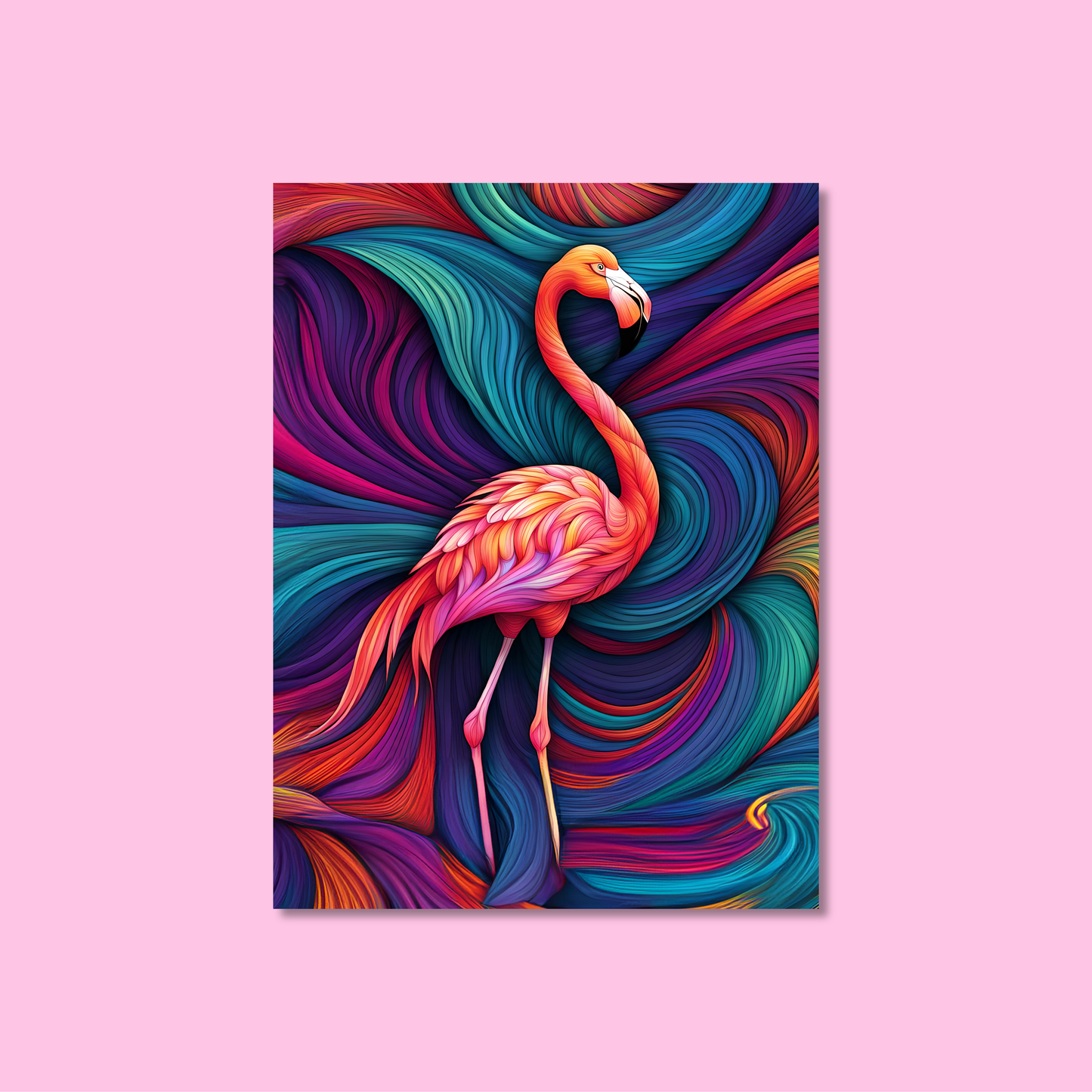 ABSTRACT FLAMINGO **UNFRAMED ART PRINT**