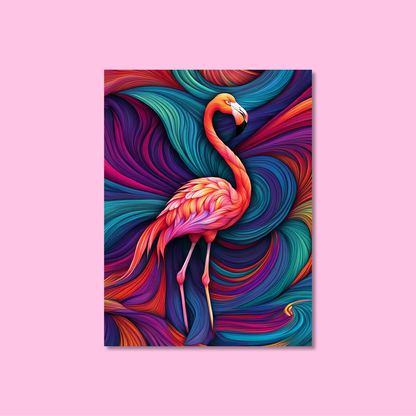 ABSTRACT FLAMINGO **UNFRAMED ART PRINT**