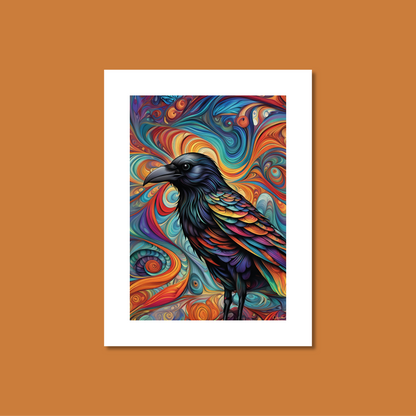 ABSTRACT CROW **UNFRAMED ART PRINT**