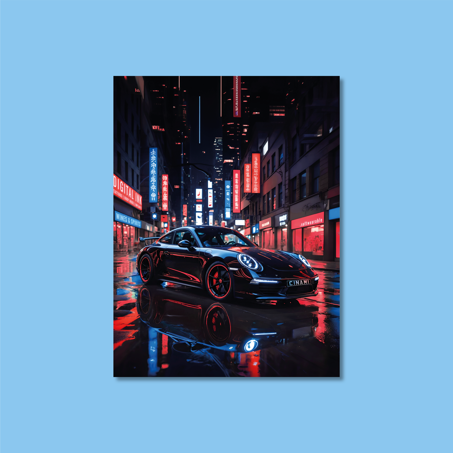 PORSCHE 911 (FRONT) **UNFRAMED POSTER**