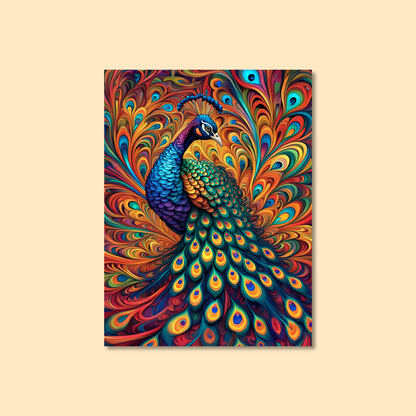 ABSTRACT PEACOCK **UNFRAMED ART PRINT**