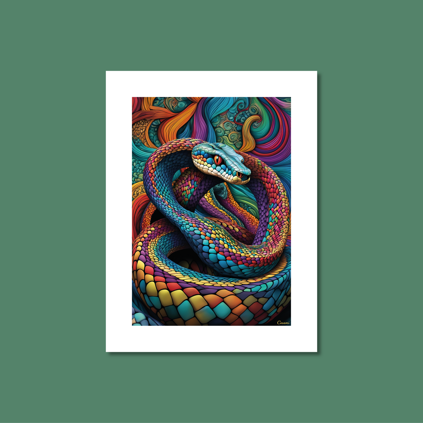 ABSTRACT COBRA **UNFRAMED ART PRINT**