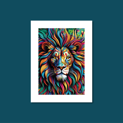 ABSTRACT LION **UNFRAMED ART PRINT**