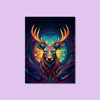 ABSTRACT STAG **UNFRAMED ART PRINT**