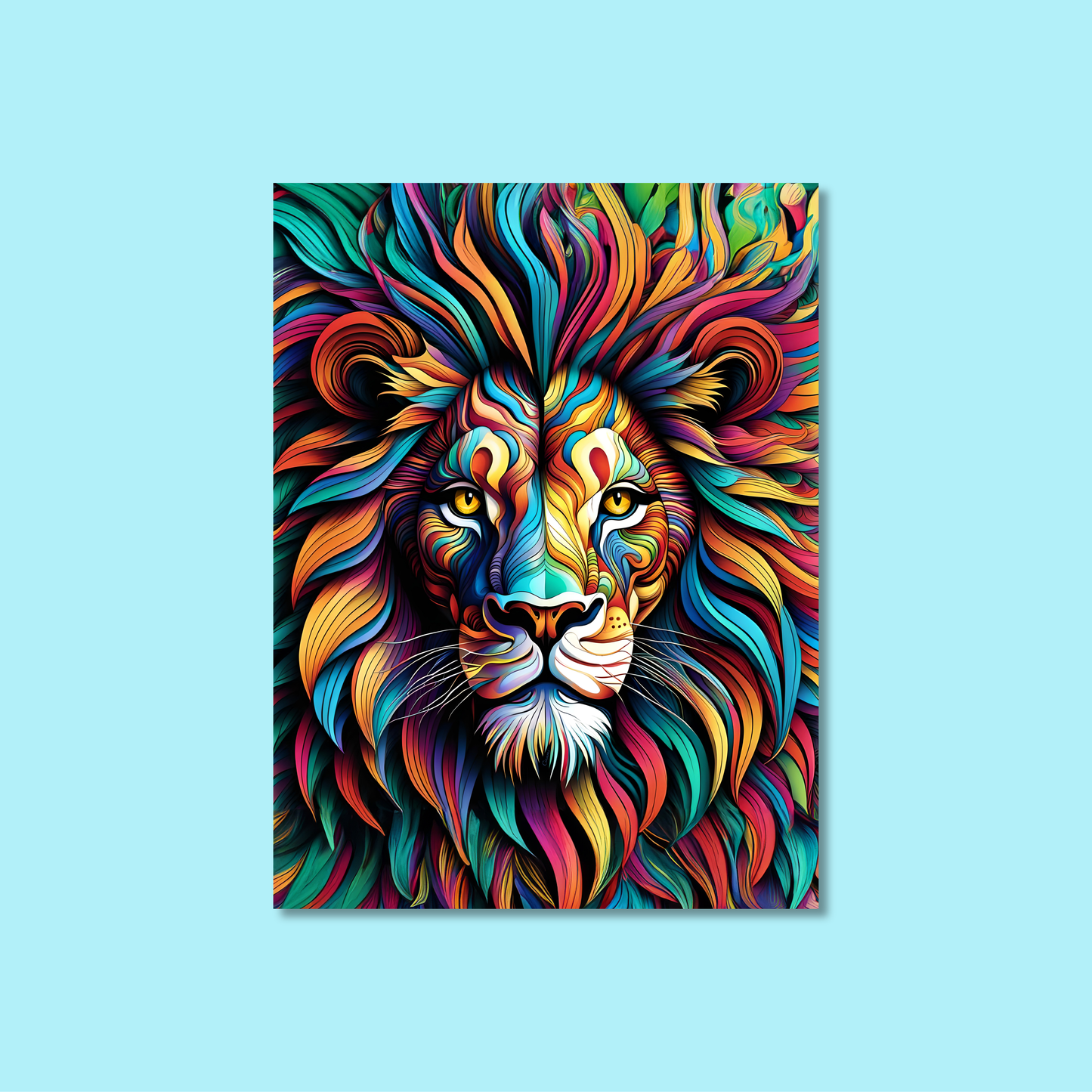 ABSTRACT LION **UNFRAMED ART PRINT**