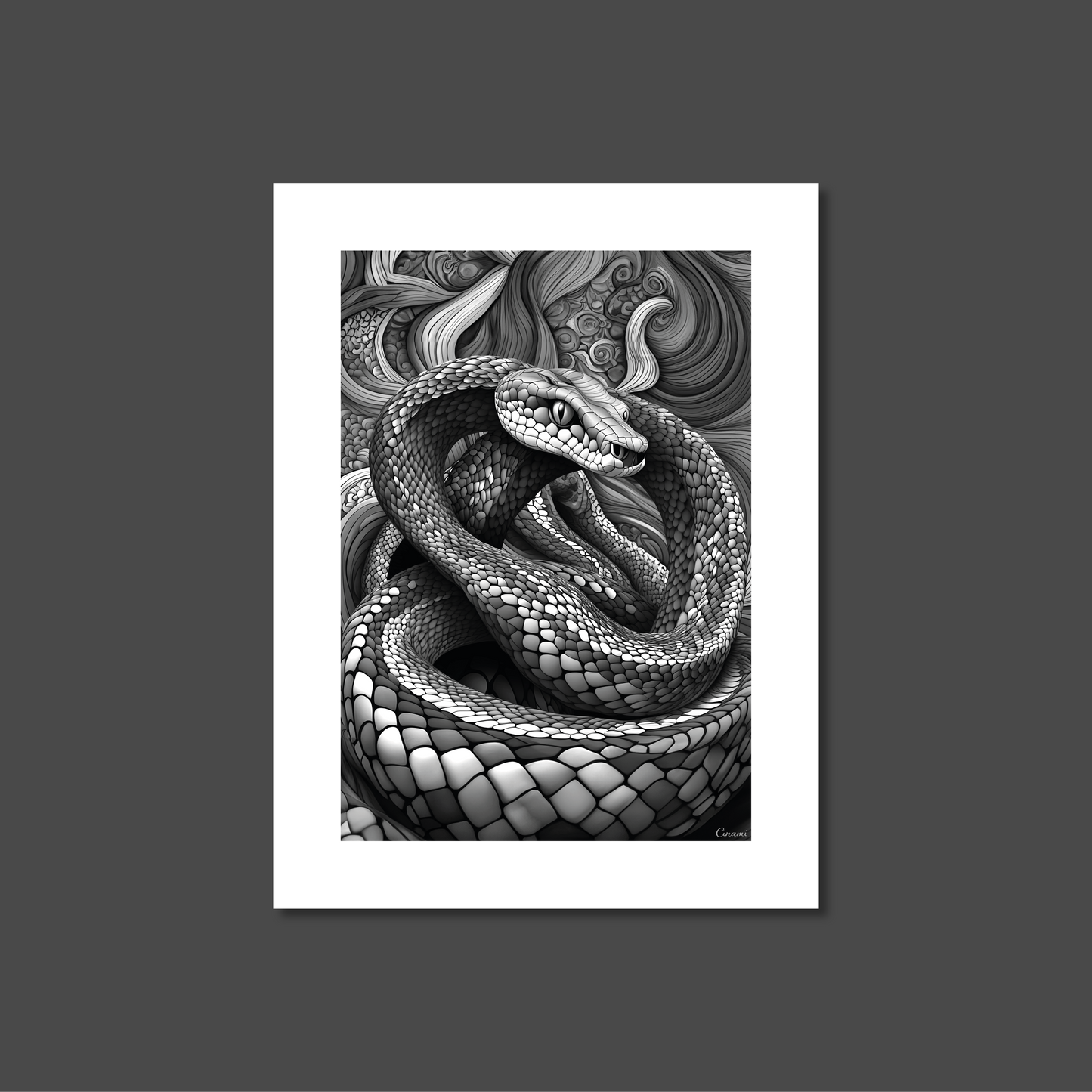 ABSTRACT COBRA **UNFRAMED ART PRINT**