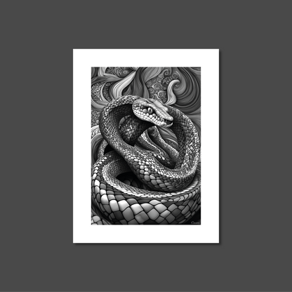 ABSTRACT COBRA **UNFRAMED ART PRINT**