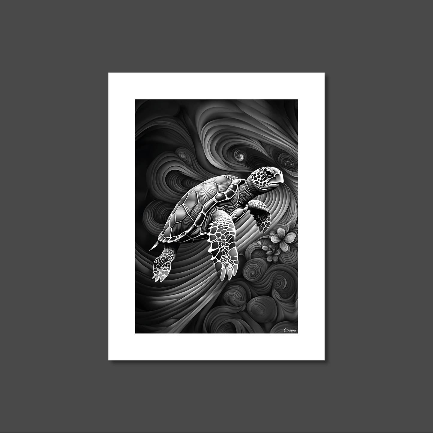 ABSTRACT TURTLE **UNFRAMED ART PRINT**