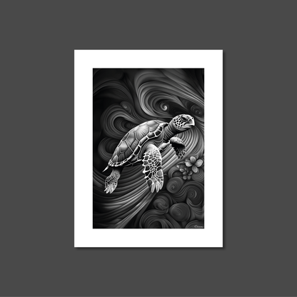 ABSTRACT TURTLE **UNFRAMED ART PRINT**