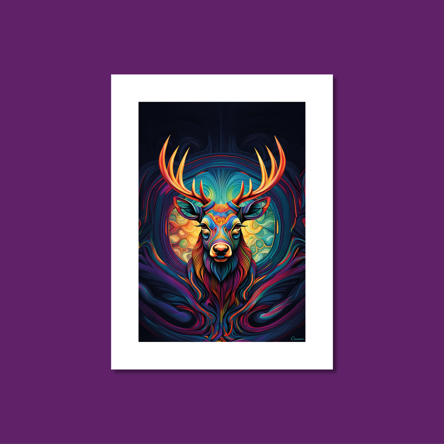 ABSTRACT STAG **UNFRAMED ART PRINT**