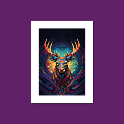 ABSTRACT STAG **UNFRAMED ART PRINT**