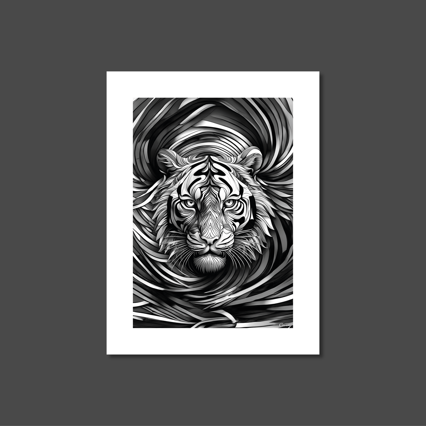ABSTRACT TIGER **UNFRAMED ART PRINT**
