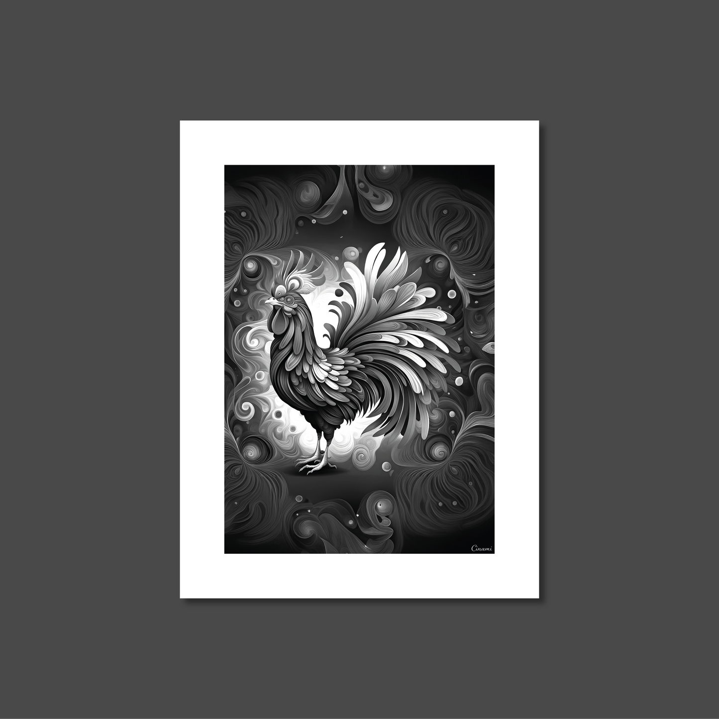 ABSTRACT COCKEREL **UNFRAMED ART PRINT**