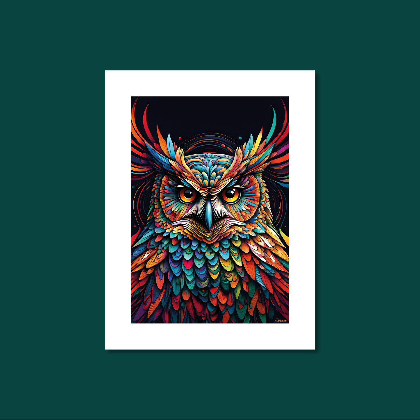 ABSTRACT OWL **UNFRAMED ART PRINT**