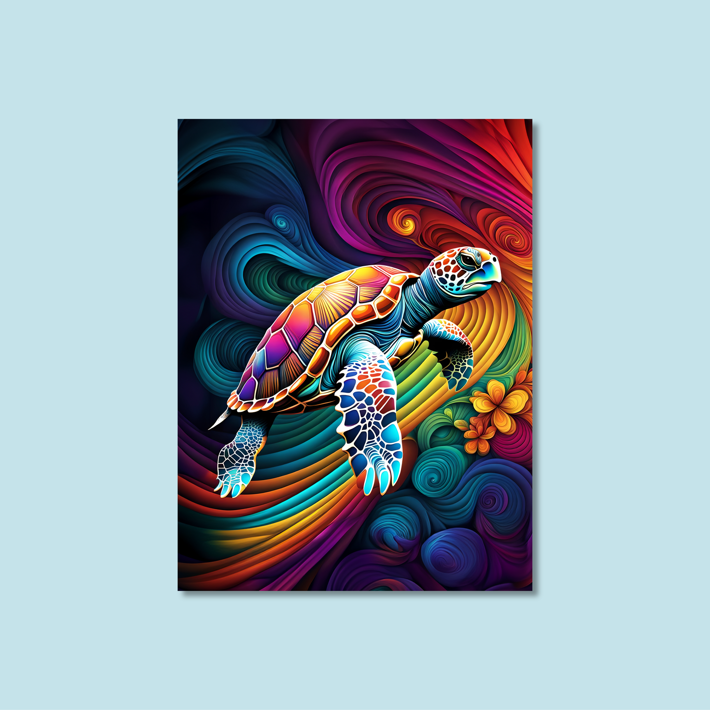 ABSTRACT TURTLE **UNFRAMED ART PRINT**
