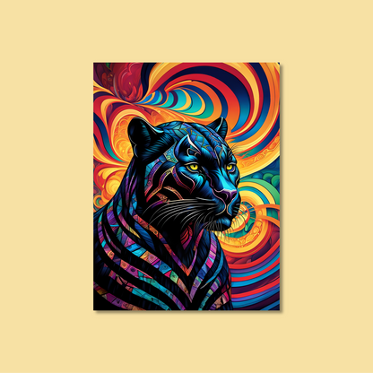 ABSTRACT BLACK PANTHER **UNFRAMED ART PRINT**