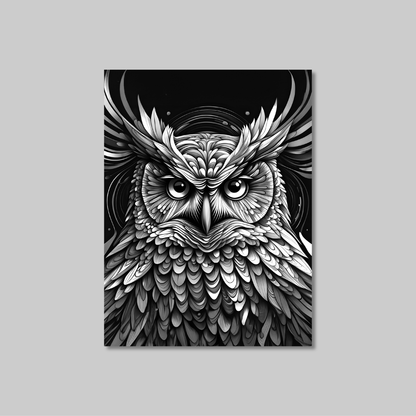 ABSTRACT OWL **UNFRAMED ART PRINT**