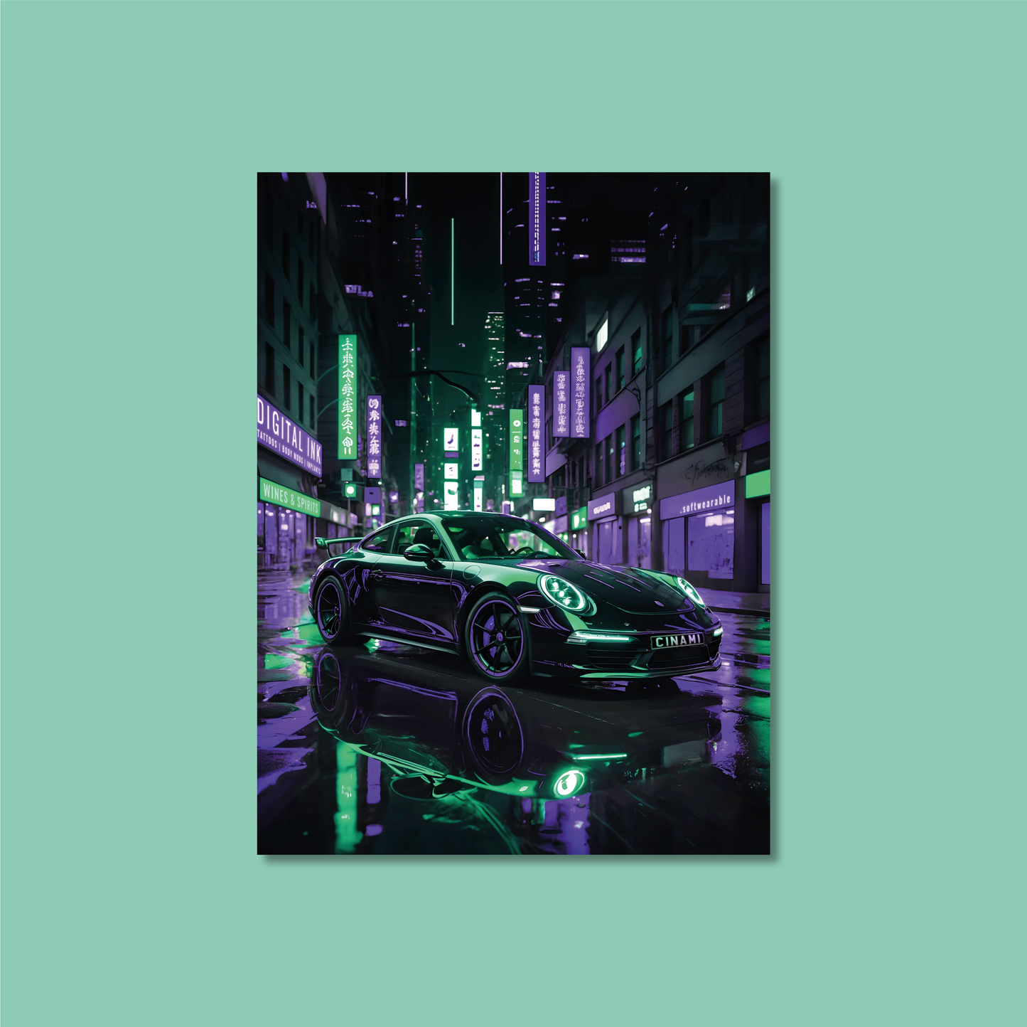 PORSCHE 911 (FRONT) **UNFRAMED POSTER**