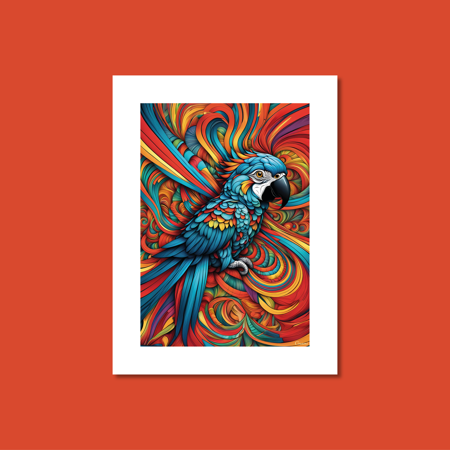 ABSTRACT PARROT **UNFRAMED ART PRINT**