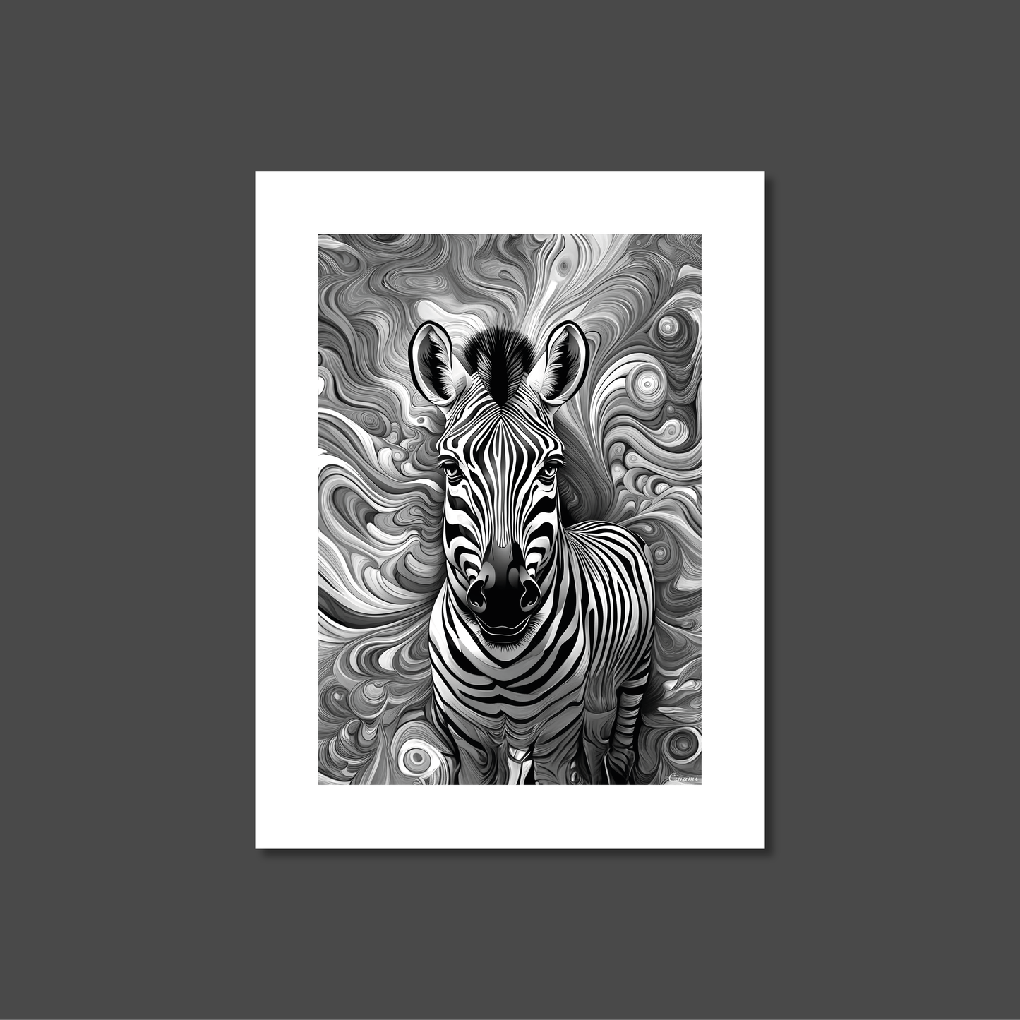 ABSTRACT ZEBRA **UNFRAMED ART PRINT**