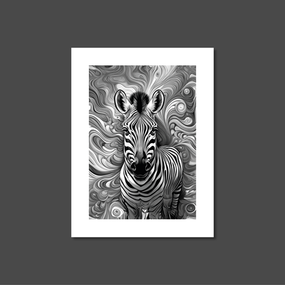 ABSTRACT ZEBRA **UNFRAMED ART PRINT**