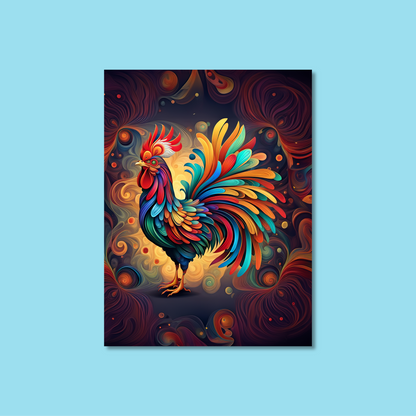ABSTRACT COCKEREL **UNFRAMED ART PRINT**