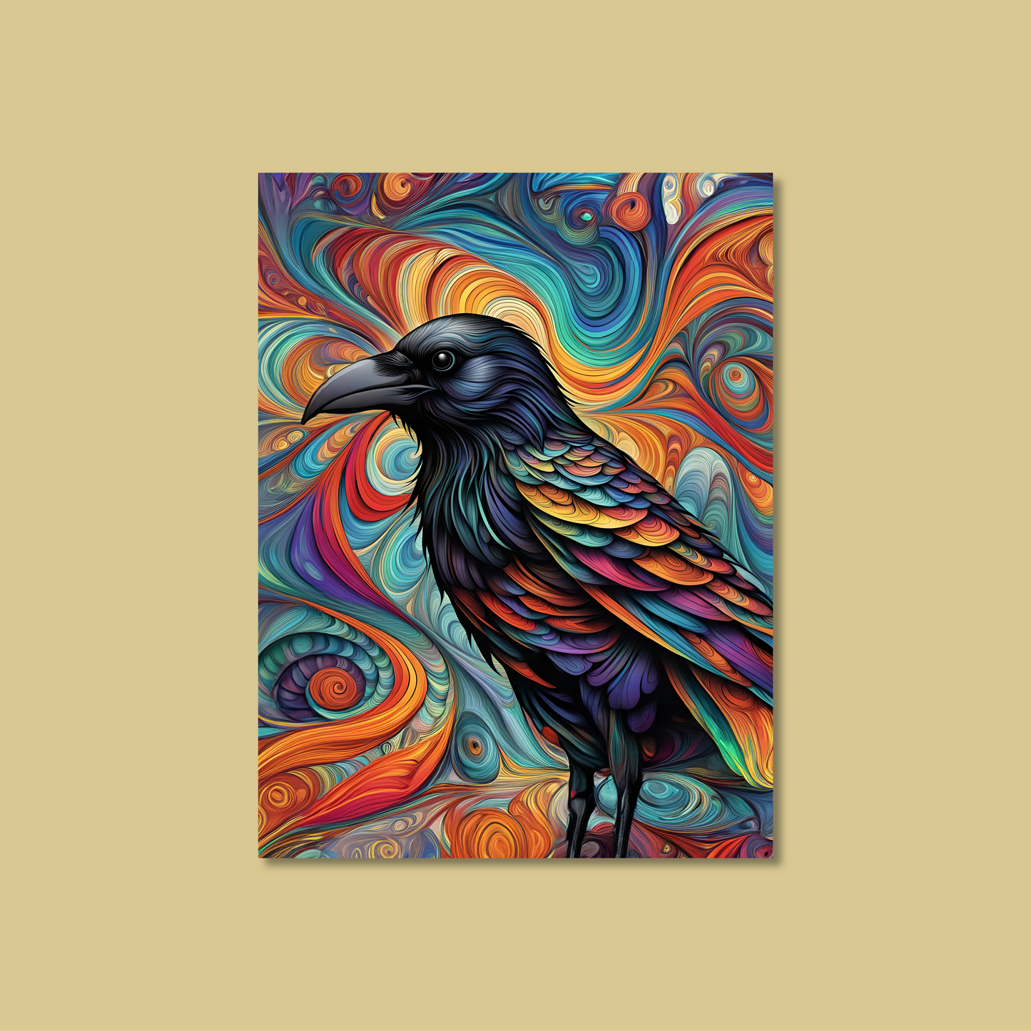 ABSTRACT CROW **UNFRAMED ART PRINT**