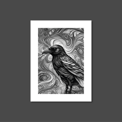 ABSTRACT CROW **UNFRAMED ART PRINT**