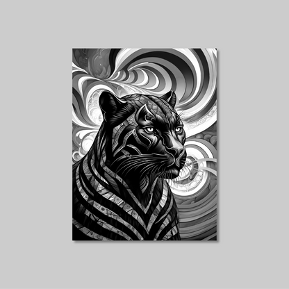 ABSTRACT BLACK PANTHER **UNFRAMED ART PRINT**