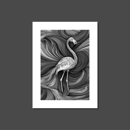 ABSTRACT FLAMINGO **UNFRAMED ART PRINT**