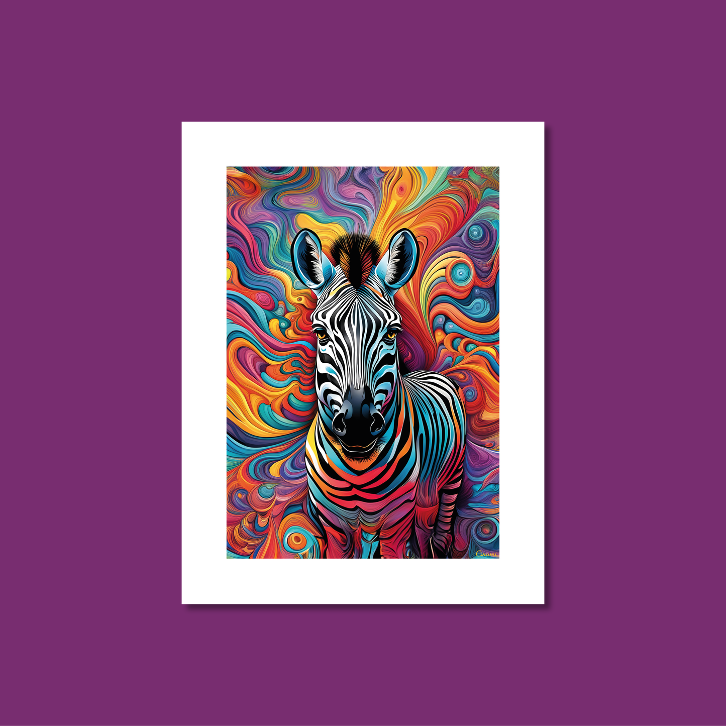 ABSTRACT ZEBRA **UNFRAMED ART PRINT**