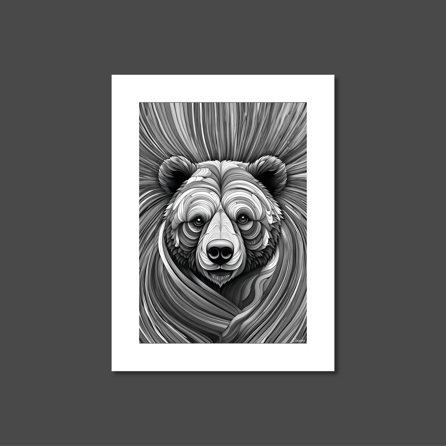 ABSTRACT BEAR **UNFRAMED ART PRINT**